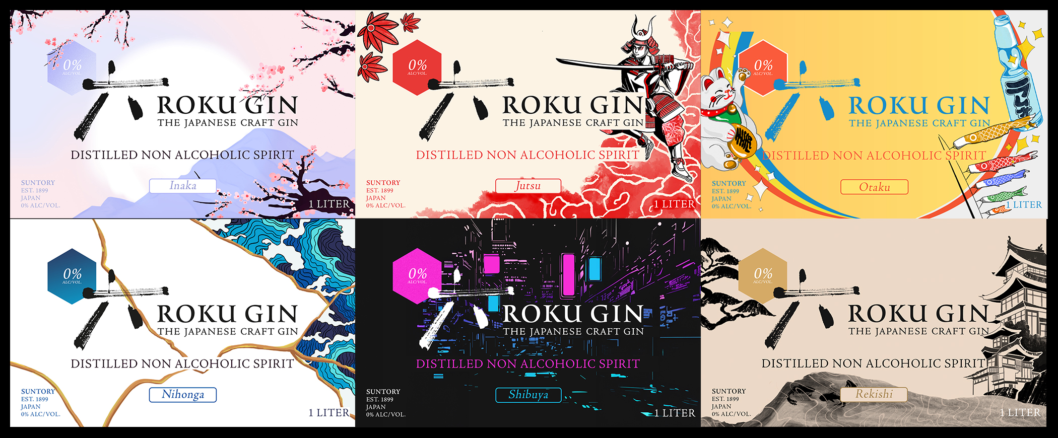 Roku Gin 0% — packaging